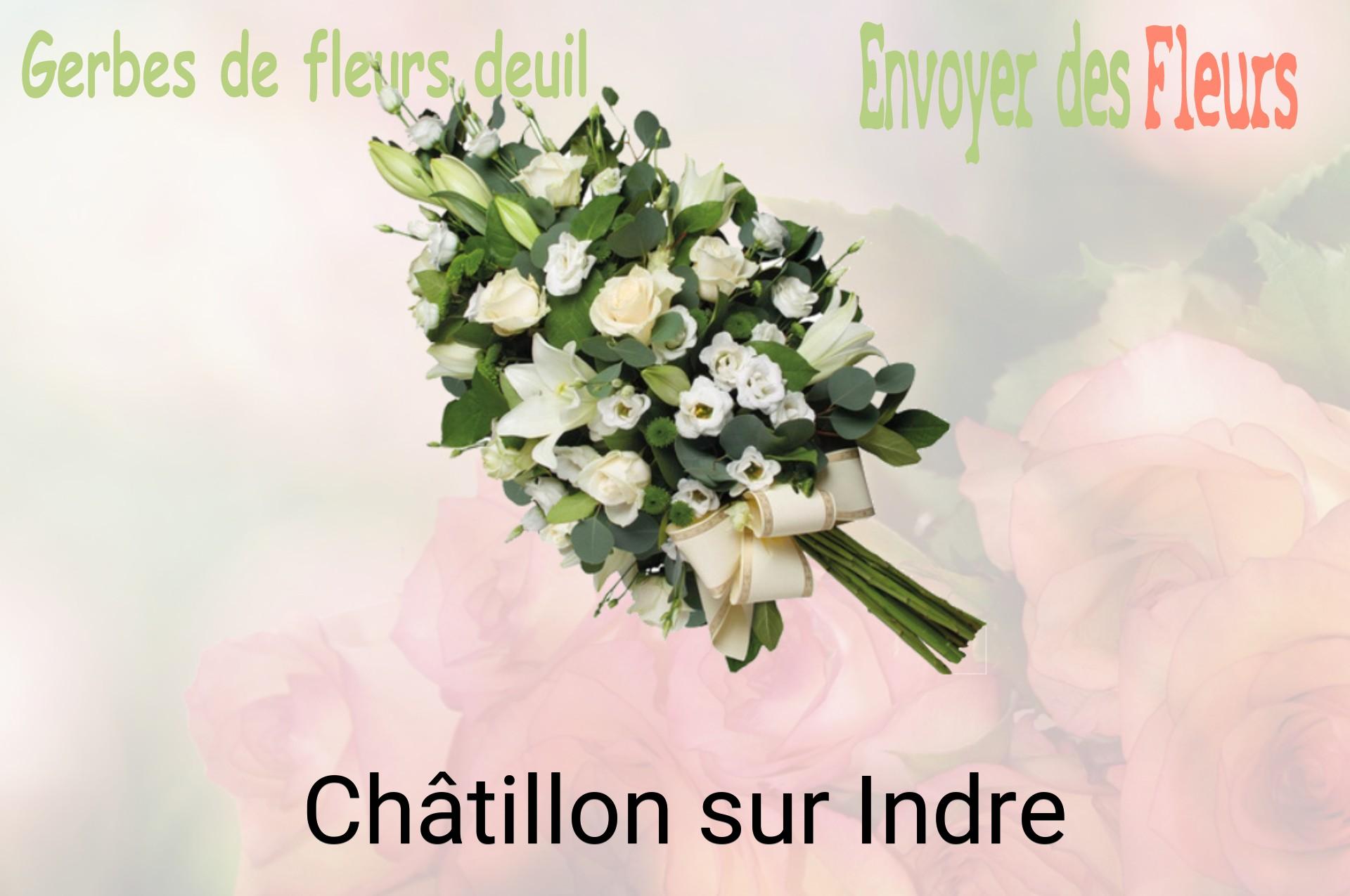 Gerbe de fleurs de deuil livrée à Châtillon-sur-Indre